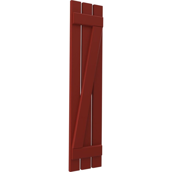 Ekena Millwork Americraft 3-Board (2 Batten) Wood Spaced Board-n-Batten Shutters w/ Z-Bar, ARW102SB311X60MRH, PR - ARW102SB311X60MRH