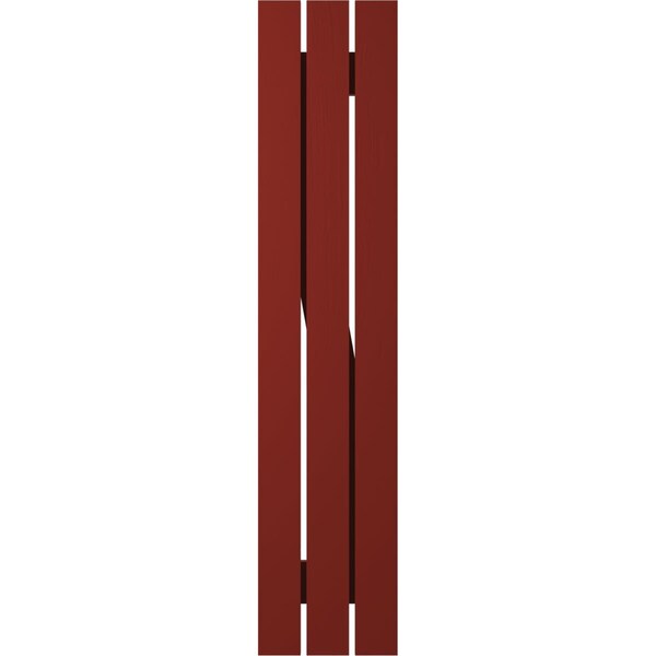 Ekena Millwork Americraft 3-Board (2 Batten) Wood Spaced Board-n-Batten Shutters w/ Z-Bar, ARW102SB311X60MRH, PR - ARW102SB311X60MRH