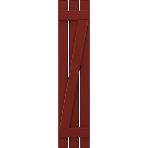 Ekena Millwork Americraft 3-Board (2 Batten) Wood Spaced Board-n-Batten Shutters w/ Z-Bar, ARW102SB311X60MRH, PR - ARW102SB311X60MRH