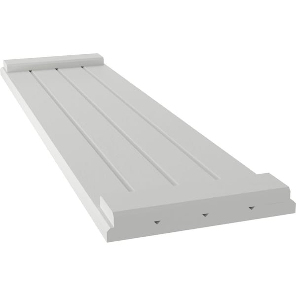 Ekena Millwork Americraft 4-Board Exterior Wood Joined Board-n-Batten Shutters w/ End Batten, ARW103BB414X76STH, PR - ARW103BB414X76STH