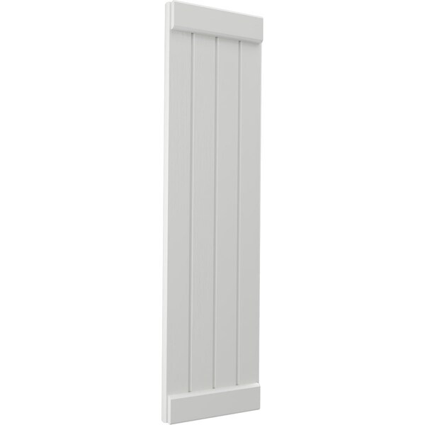 Ekena Millwork Americraft 4-Board Exterior Wood Joined Board-n-Batten Shutters w/ End Batten, ARW103BB414X76STH, PR - ARW103BB414X76STH