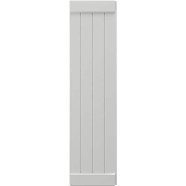 Ekena Millwork Americraft 4-Board Exterior Wood Joined Board-n-Batten Shutters w/ End Batten, ARW103BB414X76STH, PR - ARW103BB414X76STH