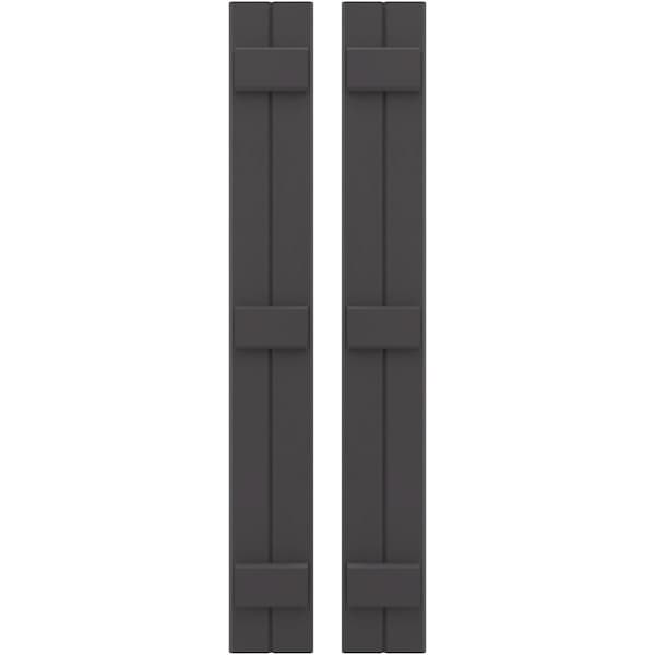Ekena Millwork Americraft 2-Board (3 Batten) Exterior Real Wood Joined Board-n-Batten Shutters, ARW401BB207X60SMH, PR - ARW401BB207X60SMH