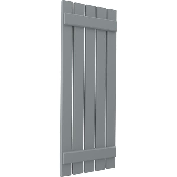 Ekena Millwork Americraft 5-Board (2 Batten) Exterior Real Wood Spaced Board-n-Batten Shutters, ARW101SB519X59CHH, PR - ARW101SB519X59CHH