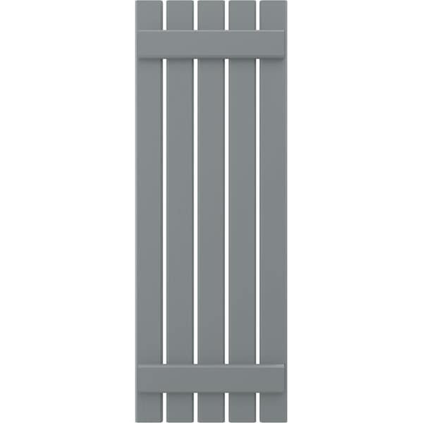 Ekena Millwork Americraft 5-Board (2 Batten) Exterior Real Wood Spaced Board-n-Batten Shutters, ARW101SB519X59CHH, PR - ARW101SB519X59CHH