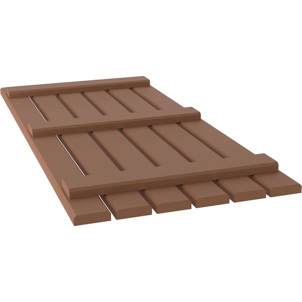 Ekena Millwork Americraft 6-Board (3 Batten) Exterior Real Wood Spaced Board-n-Batten Shutters, ARW401SB623X42BTH, PR - ARW401SB623X42BTH