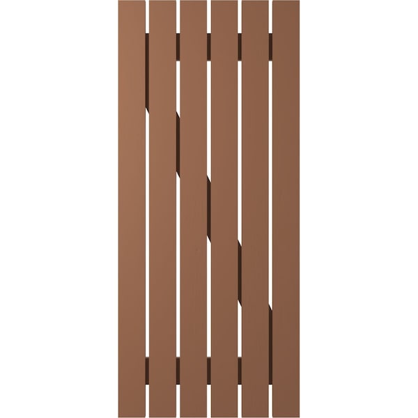 Ekena Millwork Americraft 6-Board (2 Batten) Wood Spaced Board-n-Batten Shutters w/ Z-Bar, ARW102SB623X73BTH, PR - ARW102SB623X73BTH