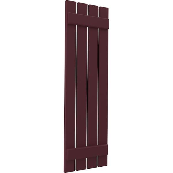 Ekena Millwork Americraft 4-Board (2 Batten) Exterior Real Wood Spaced Board-n-Batten Shutters, ARW101SB415X51WRH, PR - ARW101SB415X51WRH