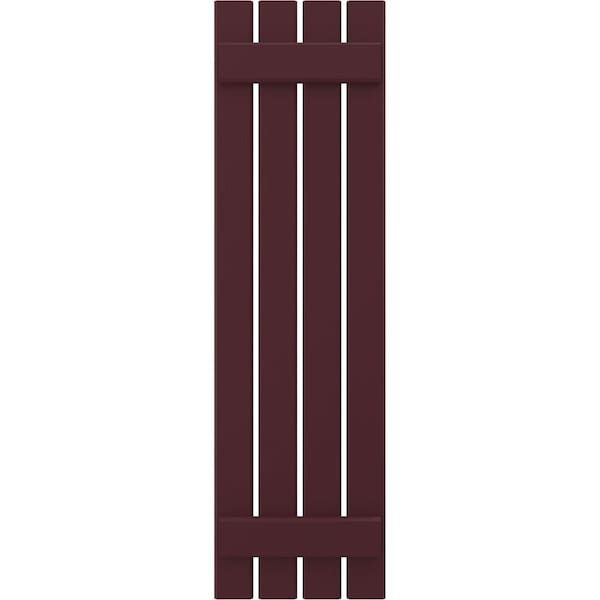 Ekena Millwork Americraft 4-Board (2 Batten) Exterior Real Wood Spaced Board-n-Batten Shutters, ARW101SB415X51WRH, PR - ARW101SB415X51WRH