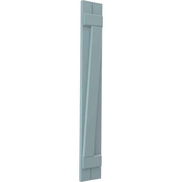 Ekena Millwork Americraft 2-Board (2 Batten) Wood Joined Board-n-Batten Shutters w/ Z-Bar, ARW102BB207X58SBH, PR - ARW102BB207X58SBH