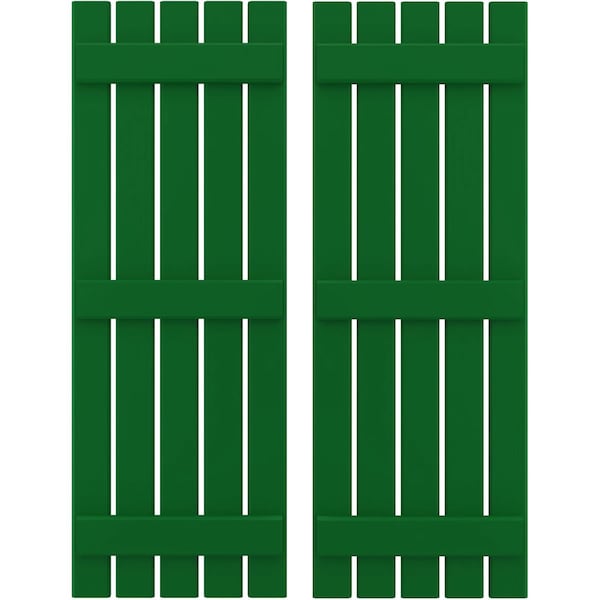 Ekena Millwork Americraft 5-Board (3 Batten) Exterior Real Wood Spaced Board-n-Batten Shutters, ARW401SB519X50HGH, PR - ARW401SB519X50HGH
