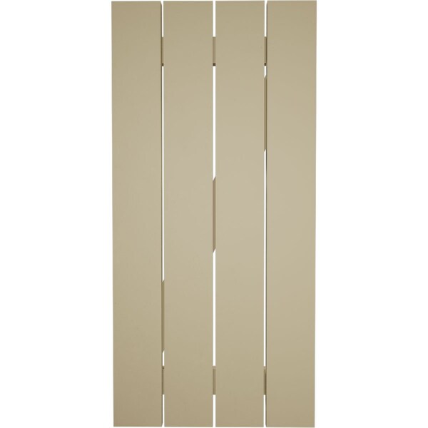 Ekena Millwork Rustic Four Board Spaced Board-n-Batten Smooth Faux Wood Shutters w/Z-Board, 23 1/2W x 50H, PR - SHUBSZ23X50SMPR