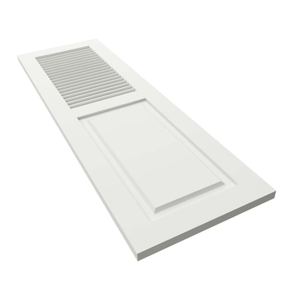 Ekena Millwork True Fit PVC, Combination Louver Panel Shutters, Unfinished, 19W x 55H, PR - TFP101CO19X055UN