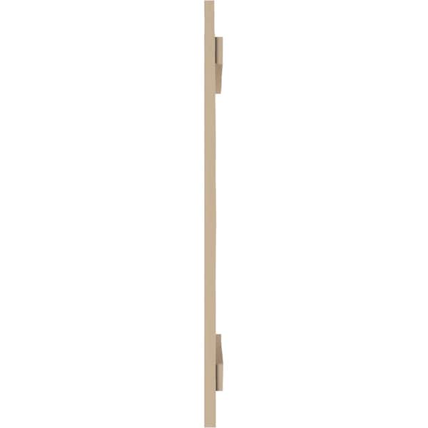 Ekena Millwork Rustic Three Board Joined Board-n-Batten Knotty Pine Faux Wood Shutters, 16 1/2W x 34H, PR - SHUBJS16X34KPPR