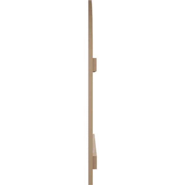 Ekena Millwork Rough Cedar 3 Board Joined Board-n-Batten w/Quarter Round Arch Top Faux Wood Shutters, 16.5"W x 38"H - SHUBJQ16X38RCPR