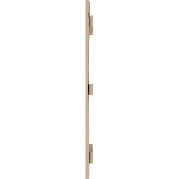 Ekena Millwork Rustic Two Board Spaced Board-n-Batten Hand Hewn Faux Wood Shutters, 11 1/2W x 84H, PR - SHUBSS11X84HHPR