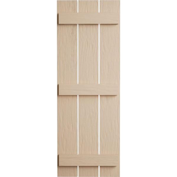 Ekena Millwork Rustic Three Board Spaced Board-n-Batten Rough Sawn Faux Wood Shutters, 17 1/2W x 76H, PR - SHUBSS17X76RSPR