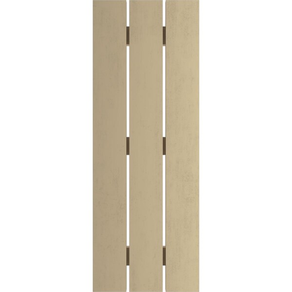 Ekena Millwork Rustic Three Board Spaced Board-n-Batten Rough Sawn Faux Wood Shutters, 17 1/2W x 76H, PR - SHUBSS17X76RSPR