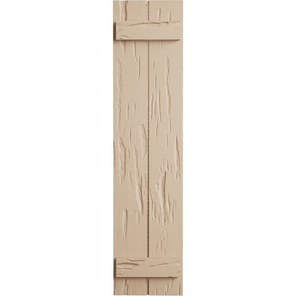 Ekena Millwork Rustic Two Board Joined Board-n-Batten Pecky Cypress Faux Wood Shutters, 11"W x 50"H - SHUBJS11X50PCPR