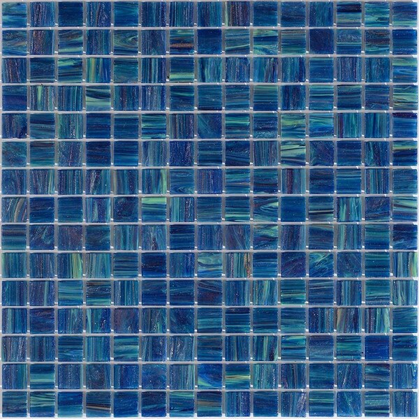 Apollo Tile Celestial 12 in. x 12 in. Glossy Deap Sea Blue Glass Mosaic Wall and Floor Tile 20 sqft/case, 20PK - APLST88GN419A