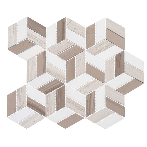 Andova Tiles SAMPLE Tesselate 1 x 2 Natural Stone Mosaic Wall Floor Use Tile - SAM-ANDTES564