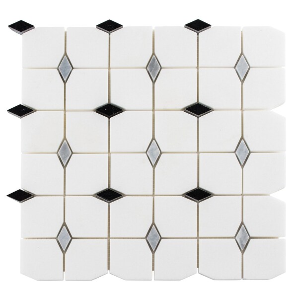 Andova Tiles SAMPLE Romo 2 x 2 Marble Novelty Mosaic Floor Use Tile - SAM-ANDROM162