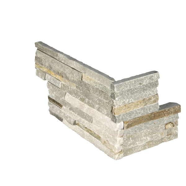 Msi Golden Honey Pencil Splitface Ledger Corner SAMPLE Natural Quartzite Wall Tile - ZOR-PNL-0125-SAM