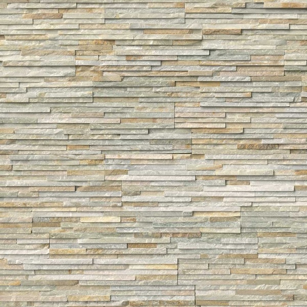 Msi Golden Honey Pencil Splitface Ledger Corner SAMPLE Natural Quartzite Wall Tile - ZOR-PNL-0125-SAM
