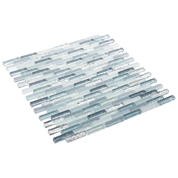 Andova Tiles SAMPLE Loic 0375 x 1625 Glass Brick Joint Mosaic Tile - SAM-ANDLOI445