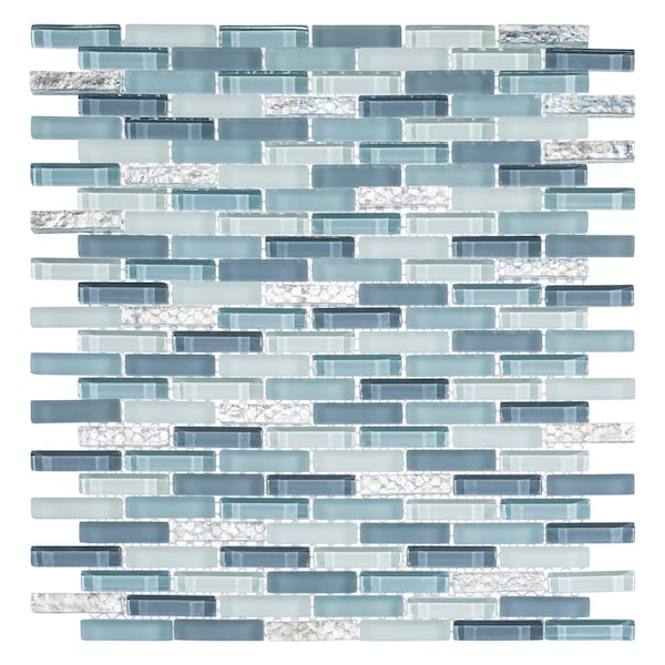Andova Tiles SAMPLE Loic 0375 x 1625 Glass Brick Joint Mosaic Tile - SAM-ANDLOI445