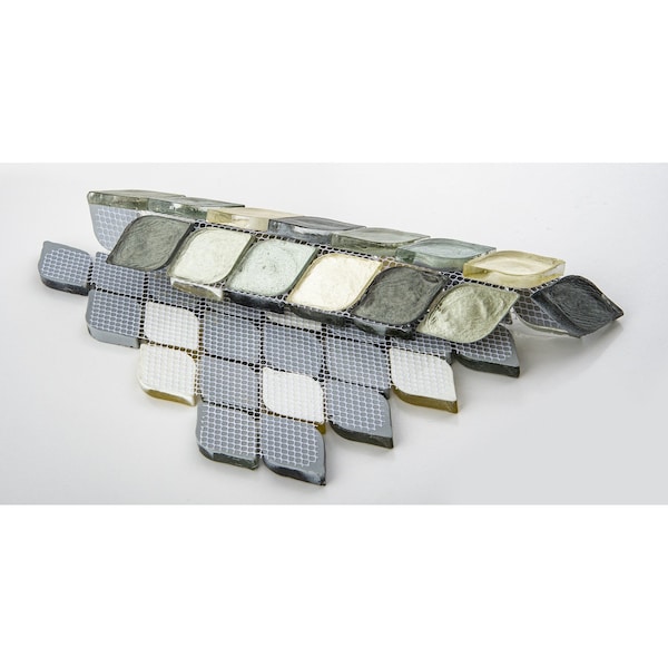 Andova Tiles SAMPLE Plume 225 x 125 Glass Novelty Mosaic Wall Tile - SAM-ANDPLU516