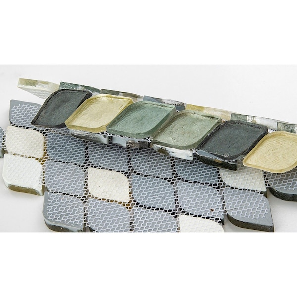 Andova Tiles SAMPLE Plume 225 x 125 Glass Novelty Mosaic Wall Tile - SAM-ANDPLU516