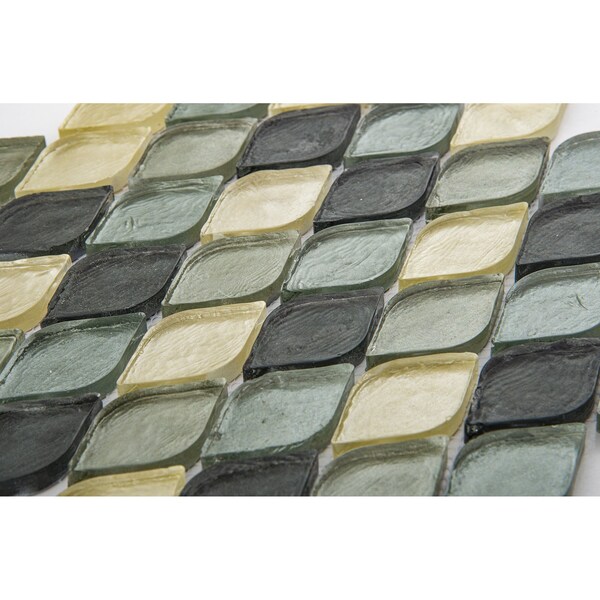Andova Tiles SAMPLE Plume 225 x 125 Glass Novelty Mosaic Wall Tile - SAM-ANDPLU516