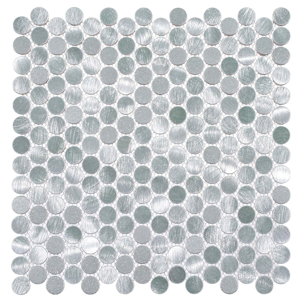 Andova Tiles SAMPLE Orb 075 x 075 Metal Penny Round Mosaic Tile - SAM-ANDORB256
