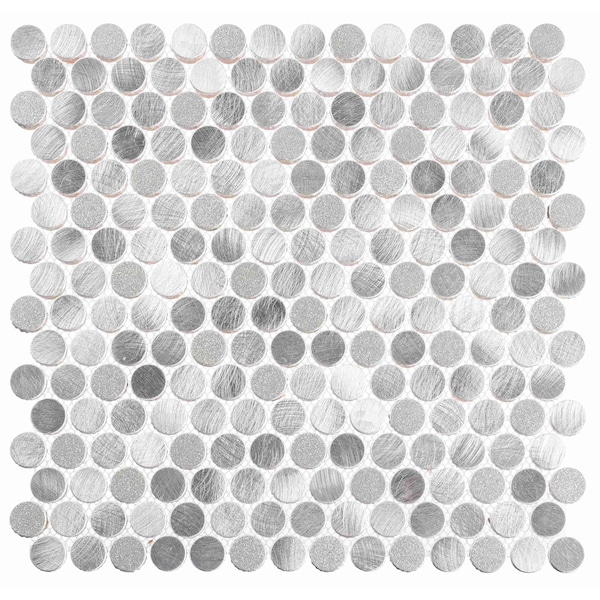 Andova Tiles SAMPLE Orb 075 x 075 Metal Penny Round Mosaic Tile - SAM-ANDORB256