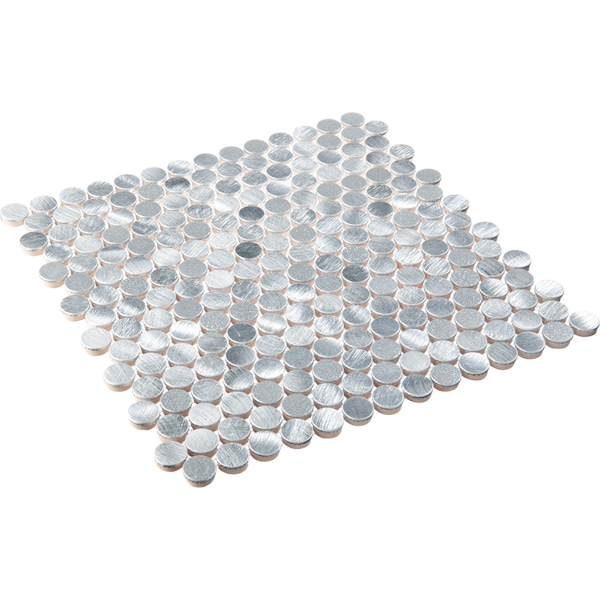 Andova Tiles SAMPLE Orb 075 x 075 Metal Penny Round Mosaic Tile - SAM-ANDORB256