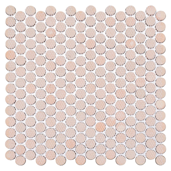 Andova Tiles SAMPLE Orb 075 x 075 Metal Penny Round Mosaic Tile - SAM-ANDORB256