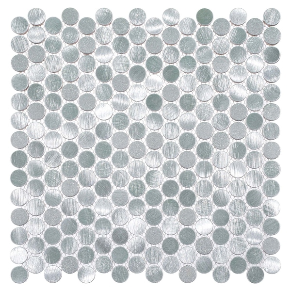Andova Tiles SAMPLE Orb 075 x 075 Metal Penny Round Mosaic Tile - SAM-ANDORB256