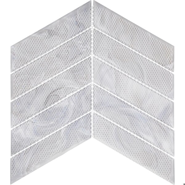 Daltile Starcastle 1'' x 6'' Chevron Glass Wall Mosaic, 13PK - SC73CHEVRONMSST