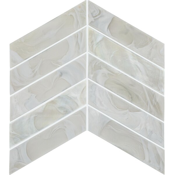 Daltile Starcastle 1'' x 6'' Chevron Glass Wall Mosaic, 13PK - SC73CHEVRONMSST