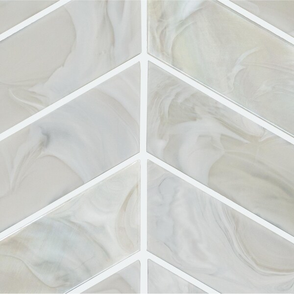 Daltile Starcastle 1'' x 6'' Chevron Glass Wall Mosaic, 13PK - SC73CHEVRONMSST
