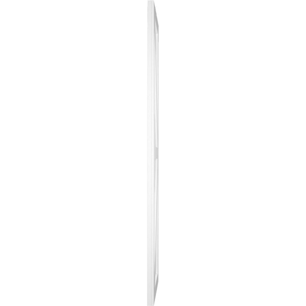 Ekena Millwork True Fit PVC Two Equal Panel Farmhouse Fixed Mount Shutters w/ Z-Bar, White , 12W x 46H, PR - TFP102FH12X046WH
