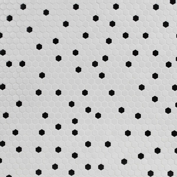 Msi Black And White SAMPLE Matte Porcelain Mesh-Mounted Mosaic Tile - ZOR-MD-0358-SAM