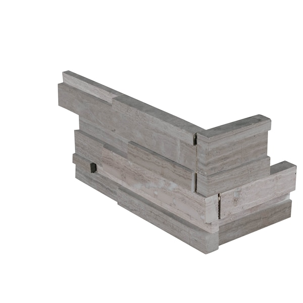 Msi Gray Oak 3D Ledger "L" Corner SAMPLE Honed Marble Wall Tile - ZOR-PNL-0036-SAM