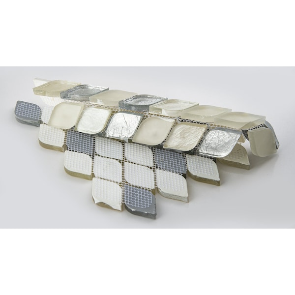 Andova Tiles ANDOVA TILES Plume 2.25" x 1.25" Glass Novelty Mosaic Wall Tile - ANDPLU514