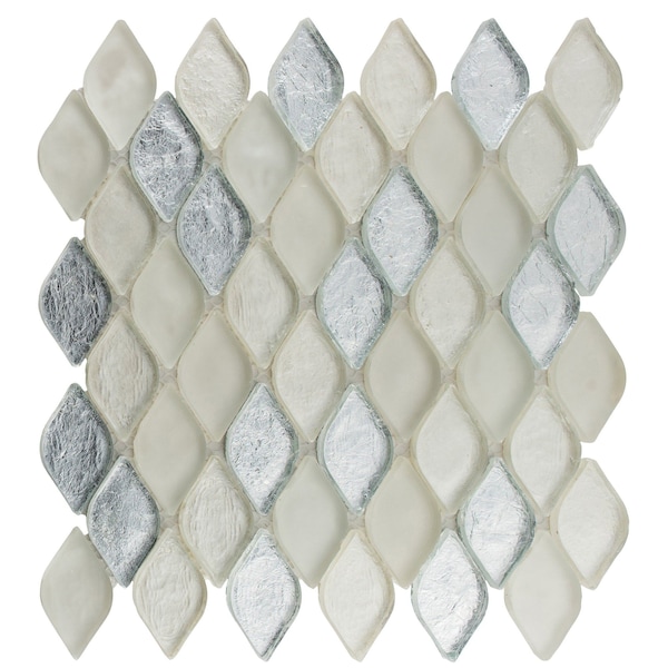 Andova Tiles ANDOVA TILES Plume 2.25" x 1.25" Glass Novelty Mosaic Wall Tile - ANDPLU514