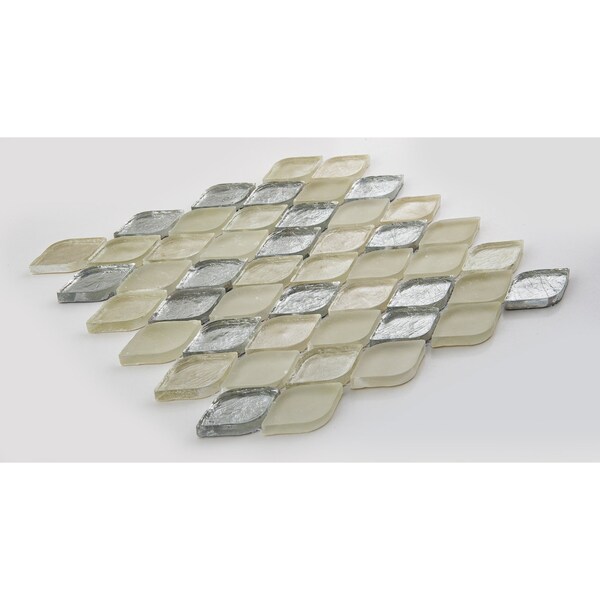 Andova Tiles ANDOVA TILES Plume 2.25" x 1.25" Glass Novelty Mosaic Wall Tile - ANDPLU514