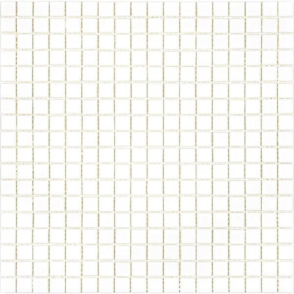 Apollo Tile Skosh 11.6inx11.6in Glossy Baby Powder White Glass Mosaic Wall and Floor Tile 18.69 sqft/case, 20PK - APLNB88WH114A