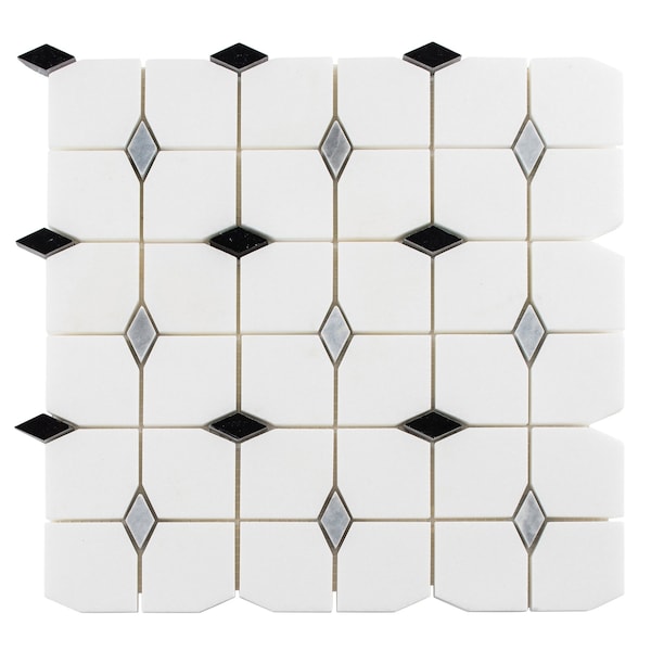 Andova Tiles ANDOVA TILES Romo 2" x 2" Marble Novelty Mosaic Floor Use Tile - ANDROM162