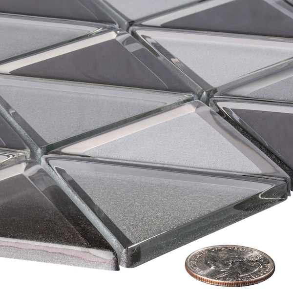 Andova Tiles ANDOVA TILES BLEUM 3" x 3" Beveled Glass Novelty Mosaic Tile - ANDBLE282